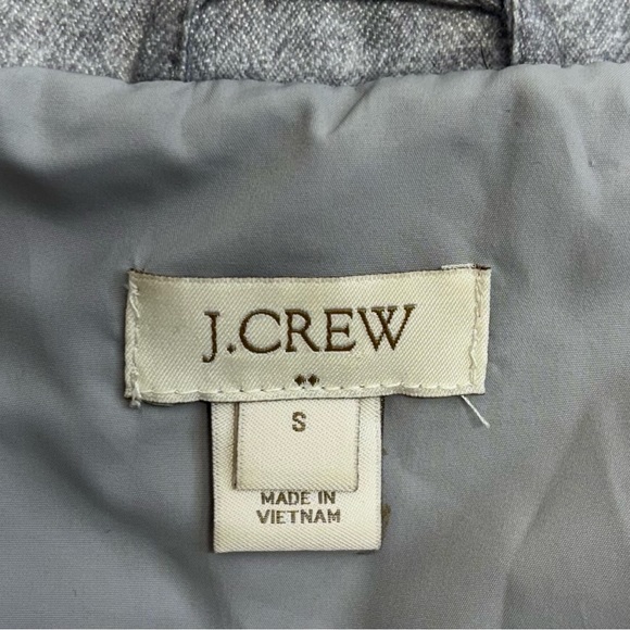 J Crew Diamond Quilted Down Zip Up Puffer Vest Jacket Gray Silver Size Small - Picture 10 of 14